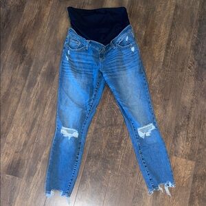 Maternity Abercrombie & Fitch Blue Distressed Skinny Jeans